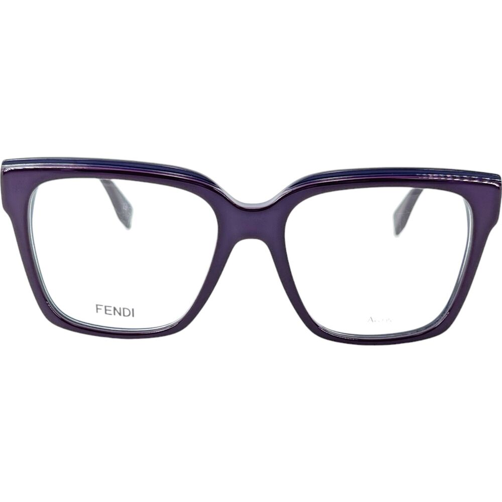 Fendi FF0279 Womens Plastic Eyeglass Frame  52-17 Square 0T7 Plum Italy